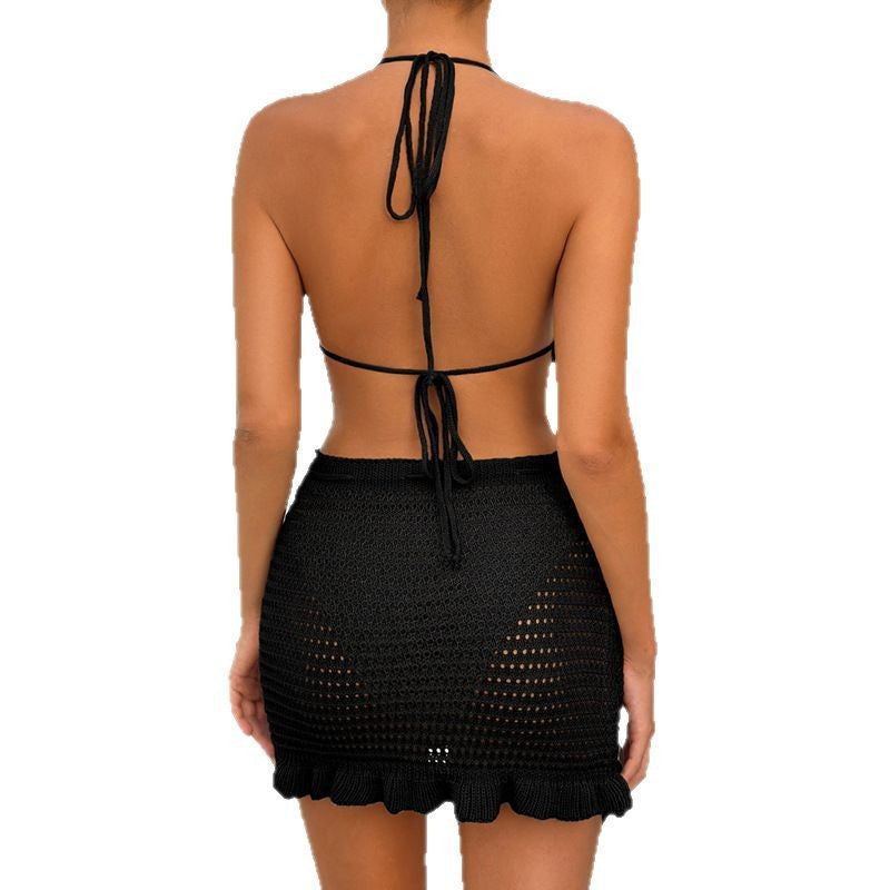 Damen Häkel-Bikini-Set mit Rüschen und elastischem Rock Echo Archiv