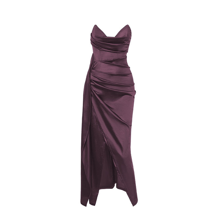 Damen figurbetontes Abendkleid mit asymmetrischem Saum und elegantem Schnitt Echo Archiv