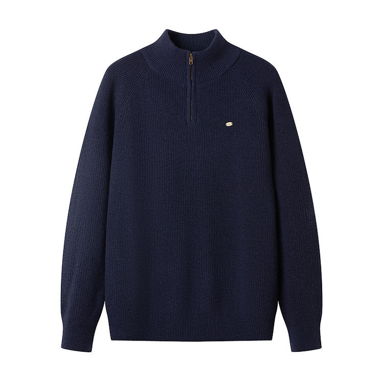 Herren Strickpullover mit halbem Reißverschluss Echoarchiv