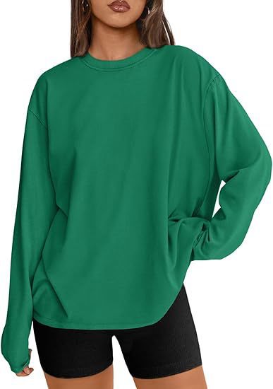 Damen Oversize-Sweatshirt mit Rundhalsausschnitt und verlängertem Saum – Avérine