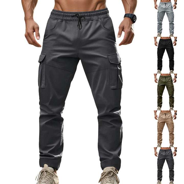 Herren Cargo-Hose mit funktionalen Seitentaschen und elastischem Bund Echoarchiv