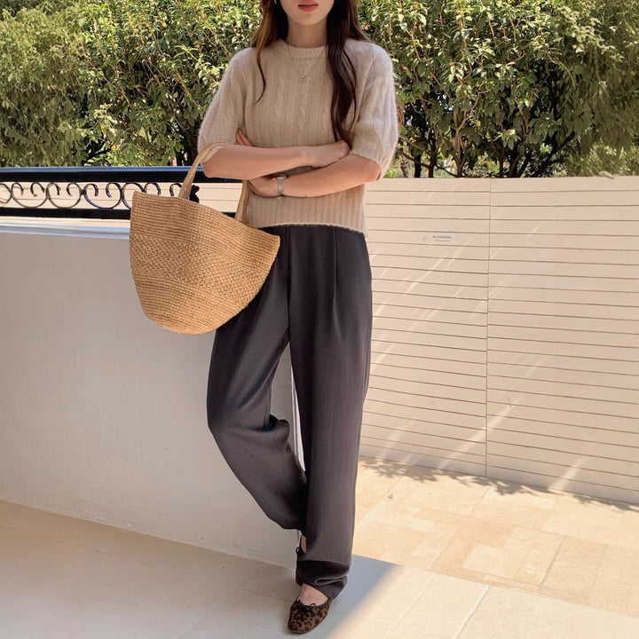 Damen Weite Schnitt Bundfaltenhose Echo Archiv
