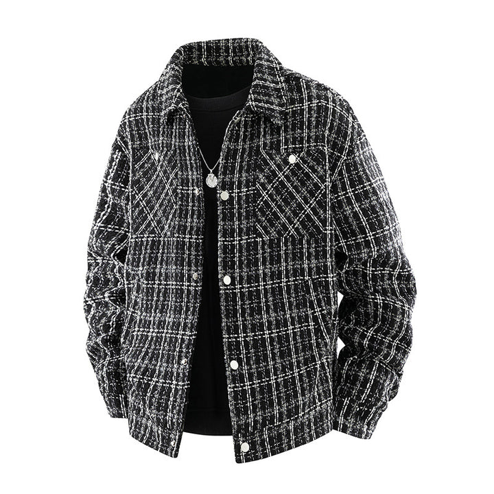 Herren Modische Karierte Jacke