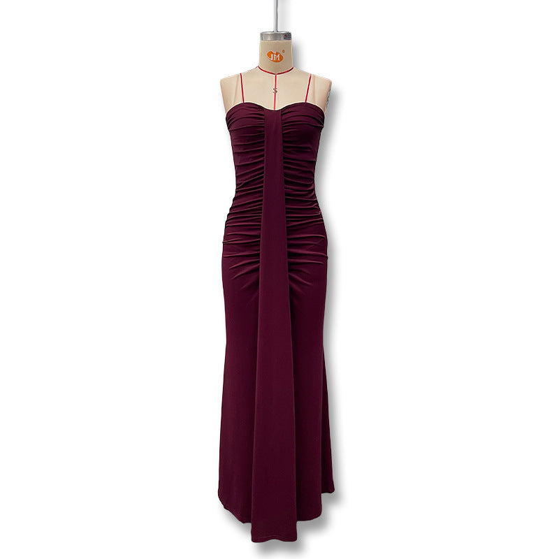 Damen Figurbetontes Maxikleid mit Raffungen und zartem Schnitt Echo Archiv