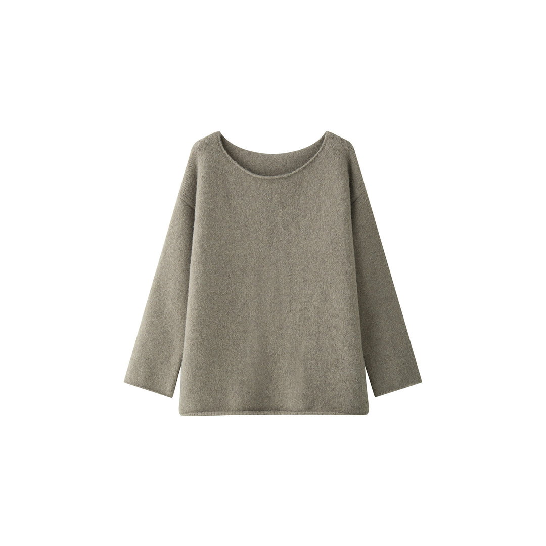 Damen Flauschiges Oversize Off-Shoulder Strick-Loungewear-Set mit weiter Silhouette Echoarchiv