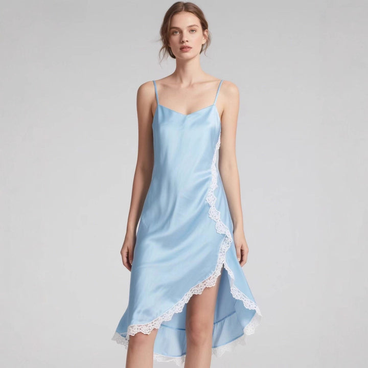 Damen Nachtkleid mit zartem Spitzeinsatz und elegantem Schnitt Echo Archiv
