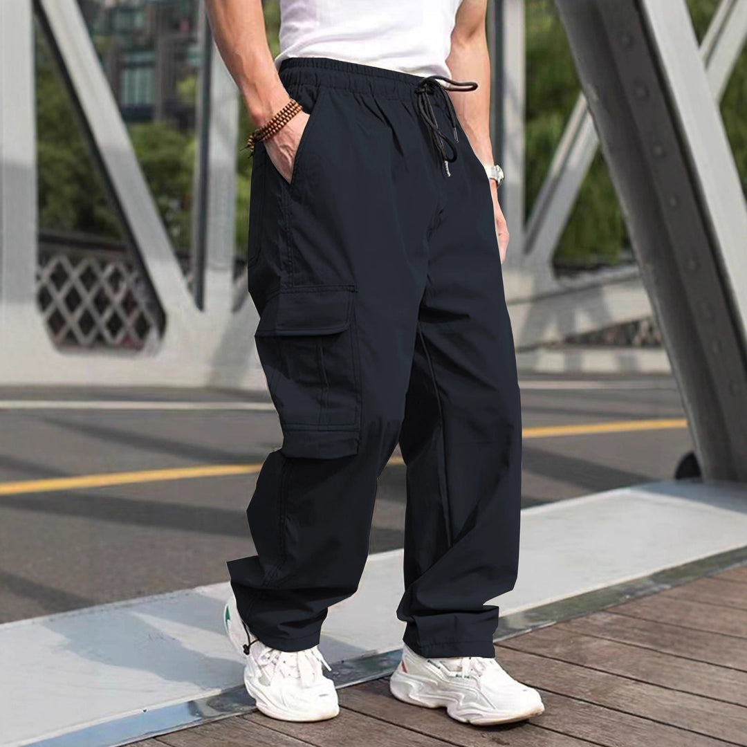 Herren moderne Cargohose mit elastischem Bund und multifunktionalen Taschen Echoarchiv