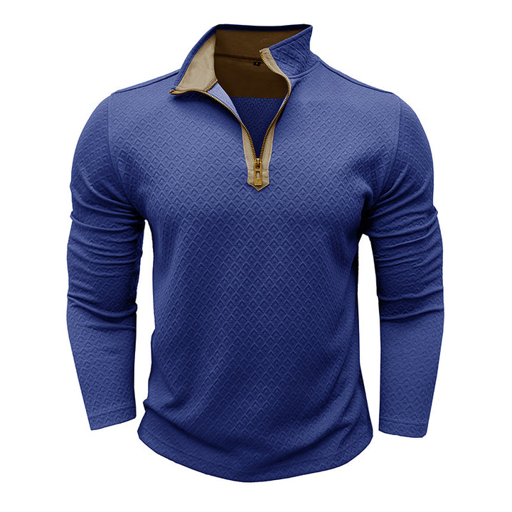 Herren modischer Pullover mit halbem Reißverschluss Echoarchiv