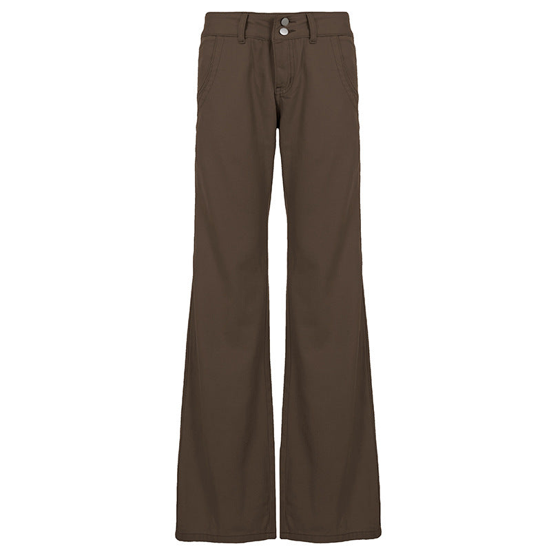 Damen nan Highwaist Schlaghose mit weitem Bein, hohem Bund und Gürtelschlaufen Echo Archiv