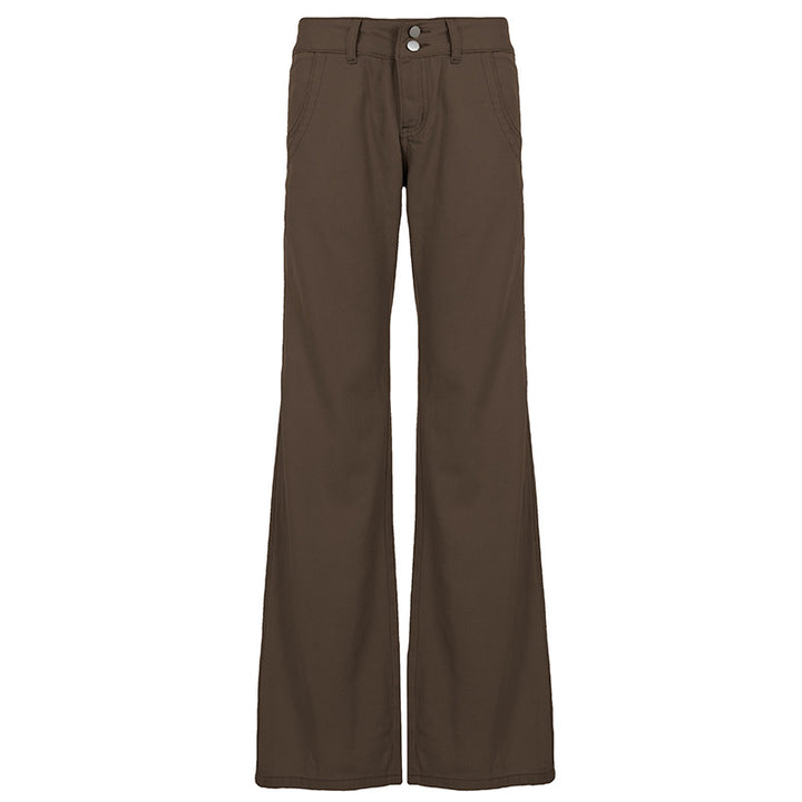 Damen nan Highwaist Schlaghose mit weitem Bein, hohem Bund und Gürtelschlaufen Echo Archiv