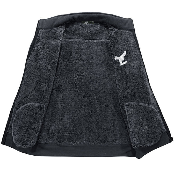Herren kuschelige Fleecejacke mit hohem Kragen Echoarchiv
