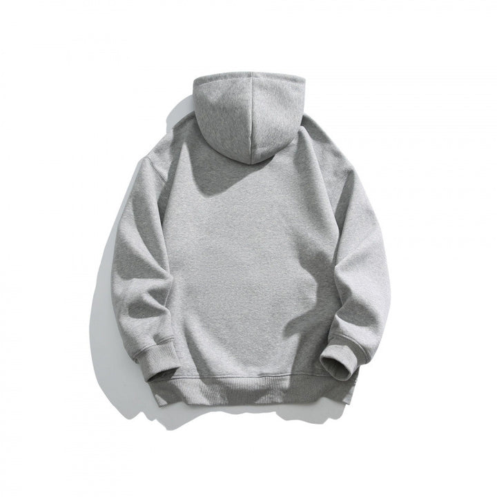 Unisex Oversize-Kapuzenpullover mit Kängurutasche und minimalem Frontprint Echo Archiv