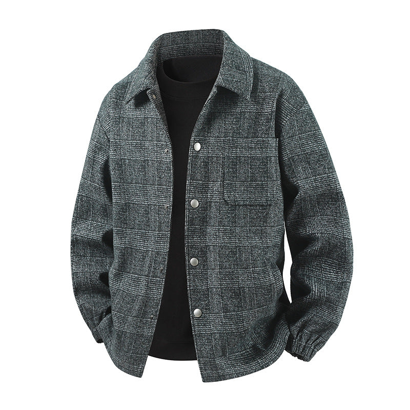 Herren Stylische Utility-Jacke mit Karomuster Echo Archiv
