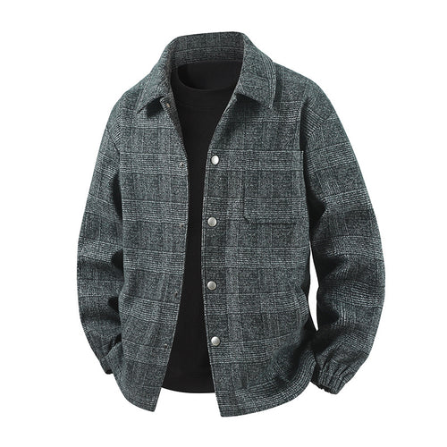Herren Stylische Utility-Jacke mit Karomuster Echo Archiv