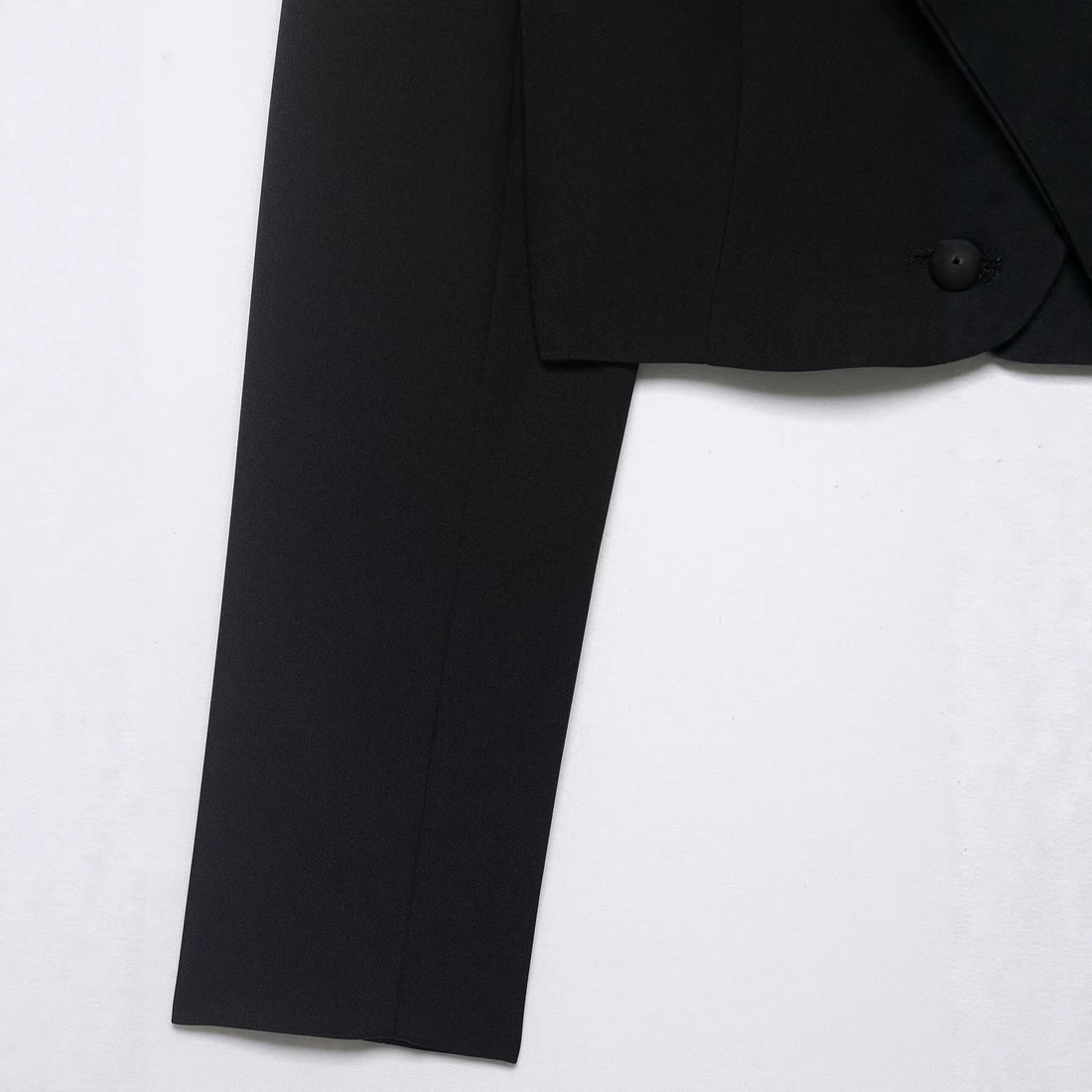 Damen Zweiteiliges Cropped-Blazer- und Maxirock-Set mit hoher Taille und hohem Beinschlitz Echoarchiv