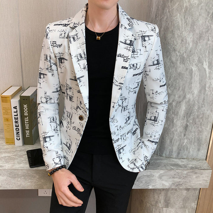 Herren eleganter Designer-Blazer mit modernem Print Echoarchiv