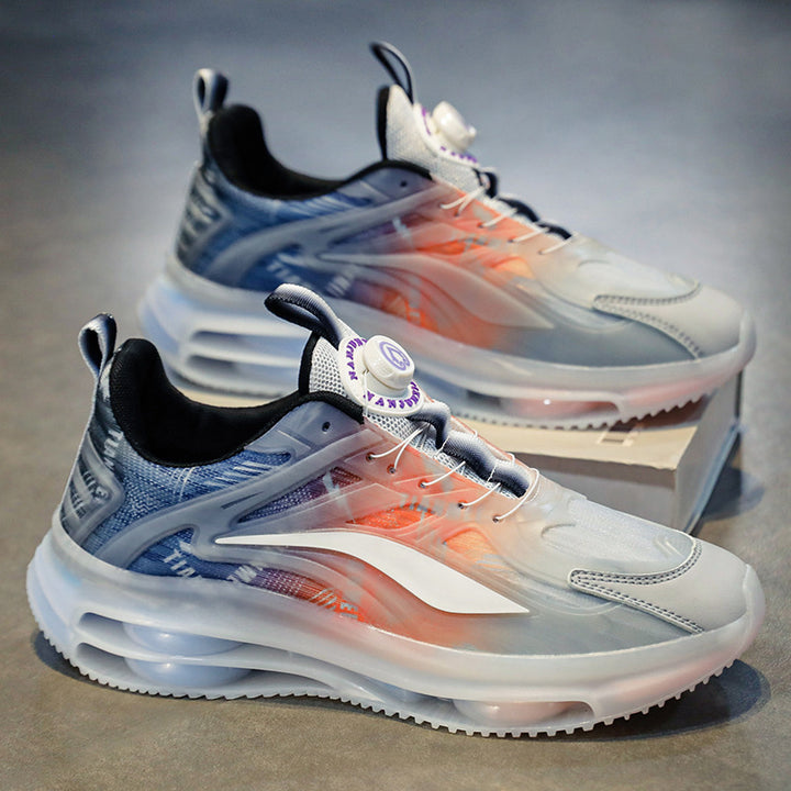 Unisex Transparente TPU-Sneaker mit sichtbarer Luftkammer und gradientem Mesh-Obermaterial Echoarchiv
