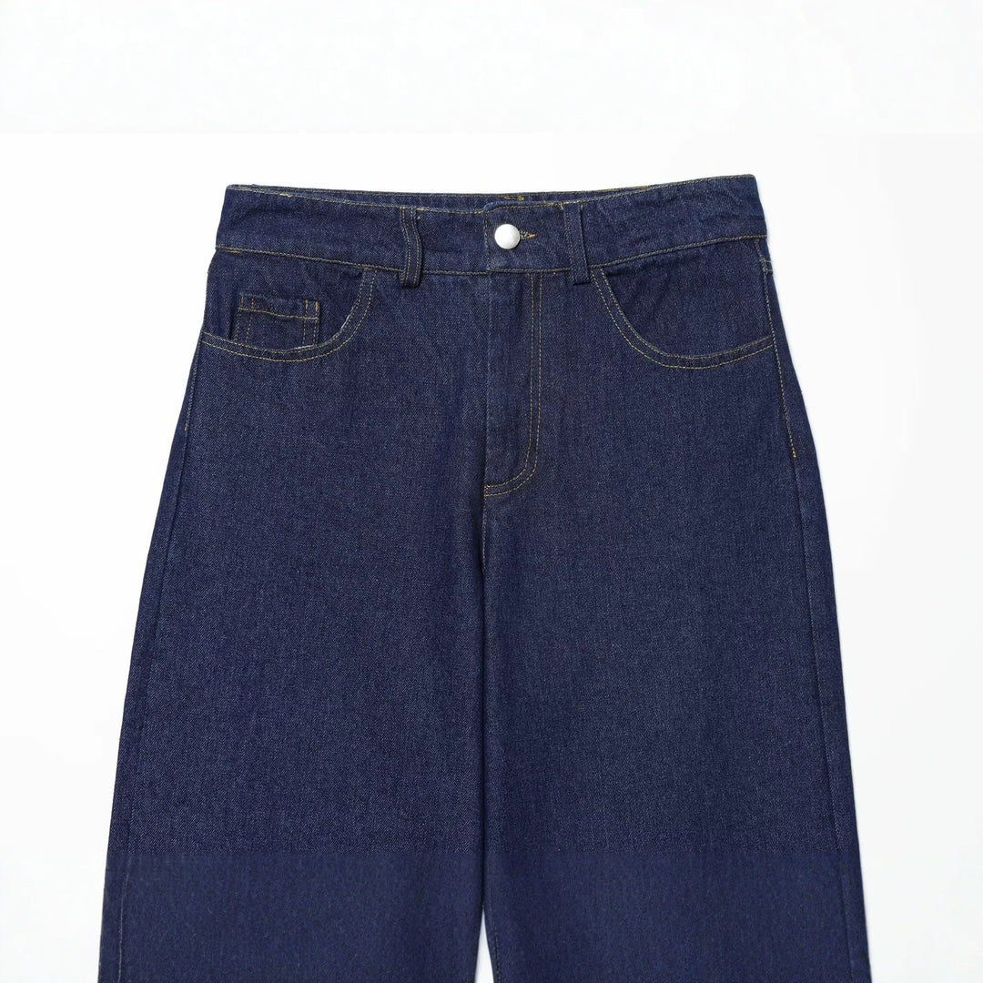 Damen Hochtaillierte Jeanshose kurz geschnitten mit weitem Bein und Fünf‑Taschen‑Schnitt Echo Archiv