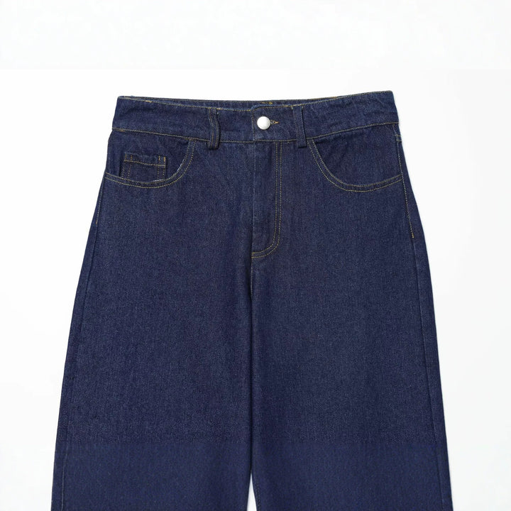 Damen Hochtaillierte Jeanshose kurz geschnitten mit weitem Bein und Fünf‑Taschen‑Schnitt Echo Archiv