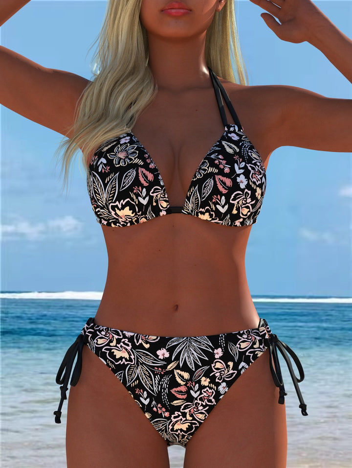 Damen Bikini-Set mit verspieltem Schnitt und trendigem Mustermix Echo Archiv