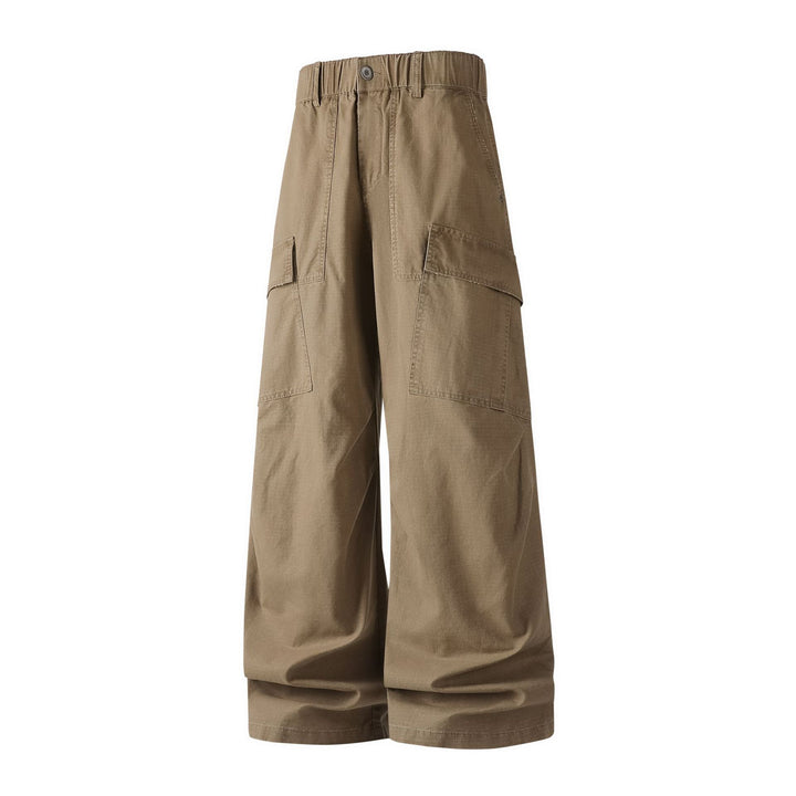 Damen Weite Cropped Cargo‑Hose mit elastischem Bund und aufgesetzten Taschen Echo Archiv