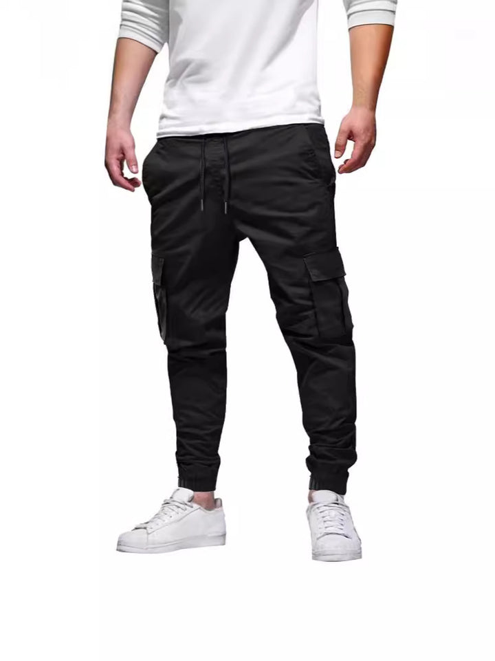 Herren lässige Cargo-Hose mit elastischem Bund und praktischen Taschen Echoarchiv