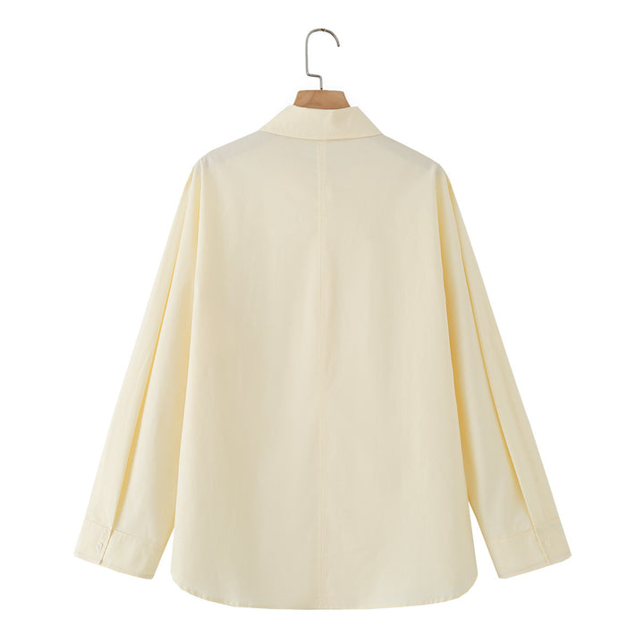 Damen Oversize-Hemdbluse mit Kentkragen und verdeckter Knopfleiste Echo Archiv