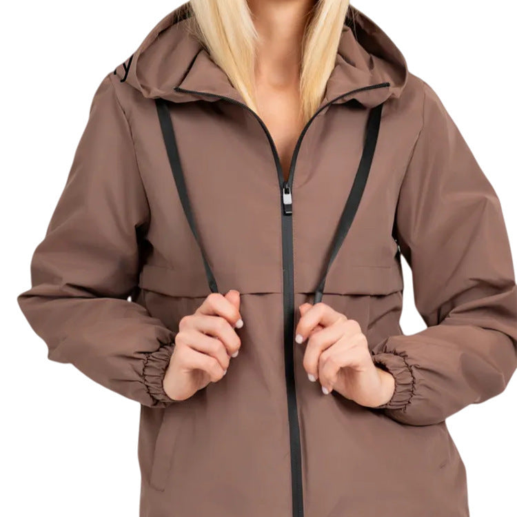 Damen Modische Übergangsjacke mit kapuze – Célinea