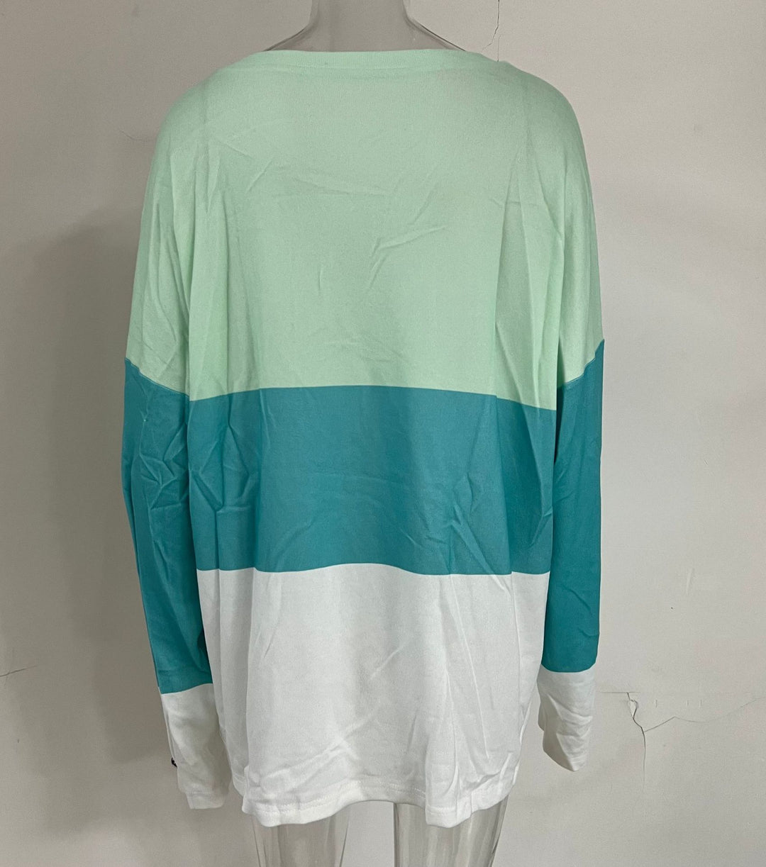 Damen Colorblock V-Ausschnitt Sweatshirt mit Zierknöpfen an den Ärmeln – Mavelle