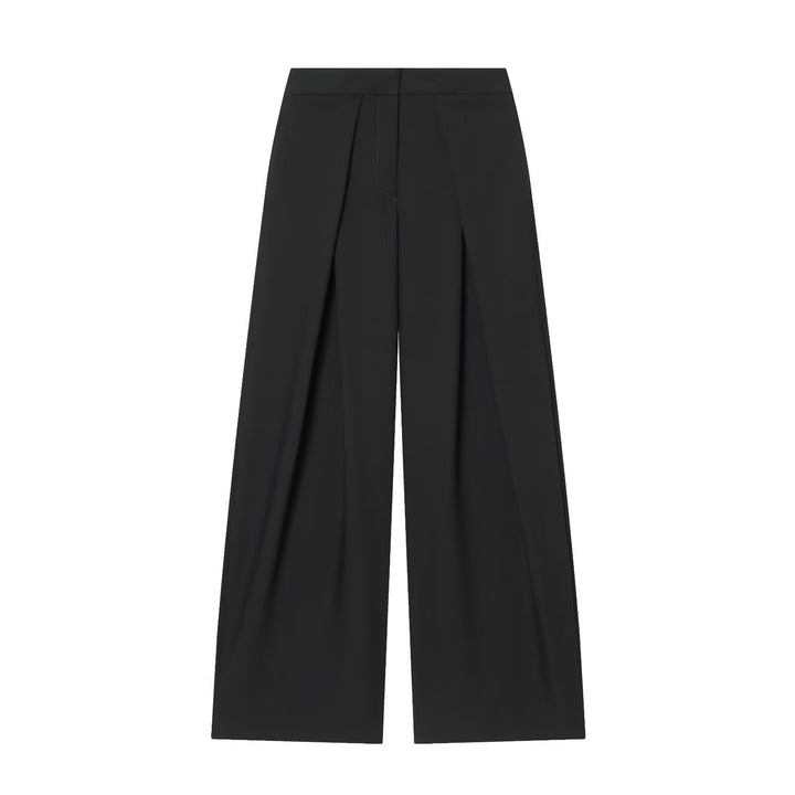 Damen Weite Hochtaillierte Plissee-Palazzohose mit Bundfalte Echo Archiv
