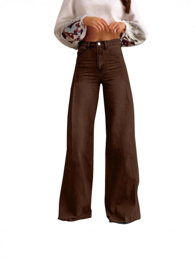 Damen nan hochgeschnittene Schlagjeans mit extra weitem Bein, figurstreckender Passform und dezenter Vintage-Waschung Echo Archiv