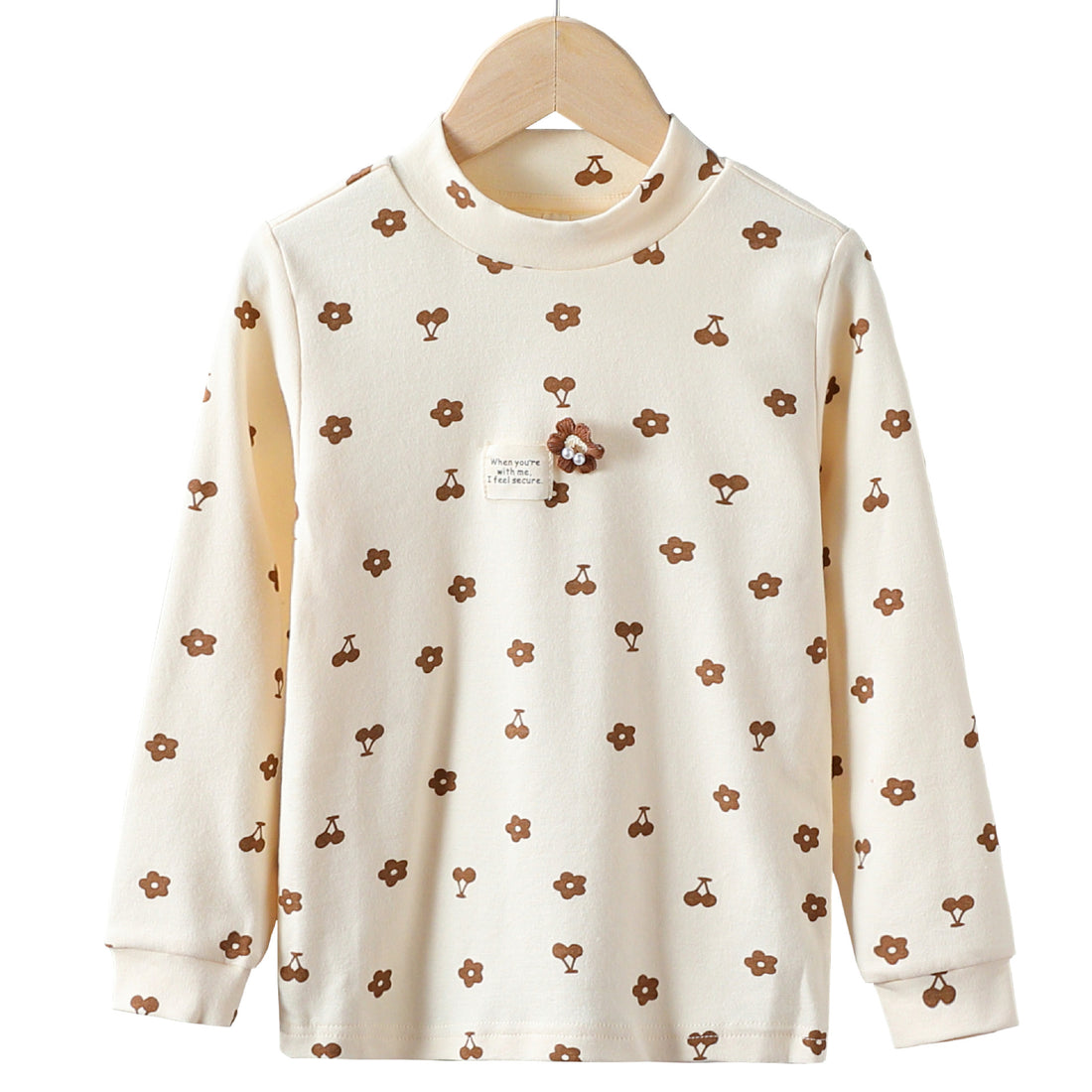 Mädchen Langarmshirt mit verspieltem Blüten- und Tierdesign