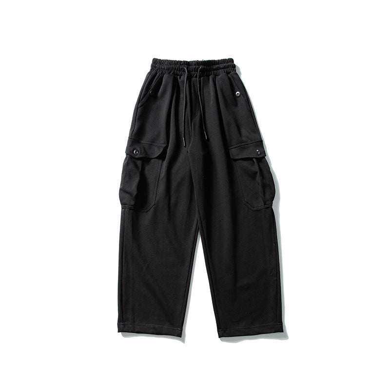 Herren Relaxed-Fleece-Cargohose mit elastischem Kordelbund und Utility-Taschen Echoarchiv