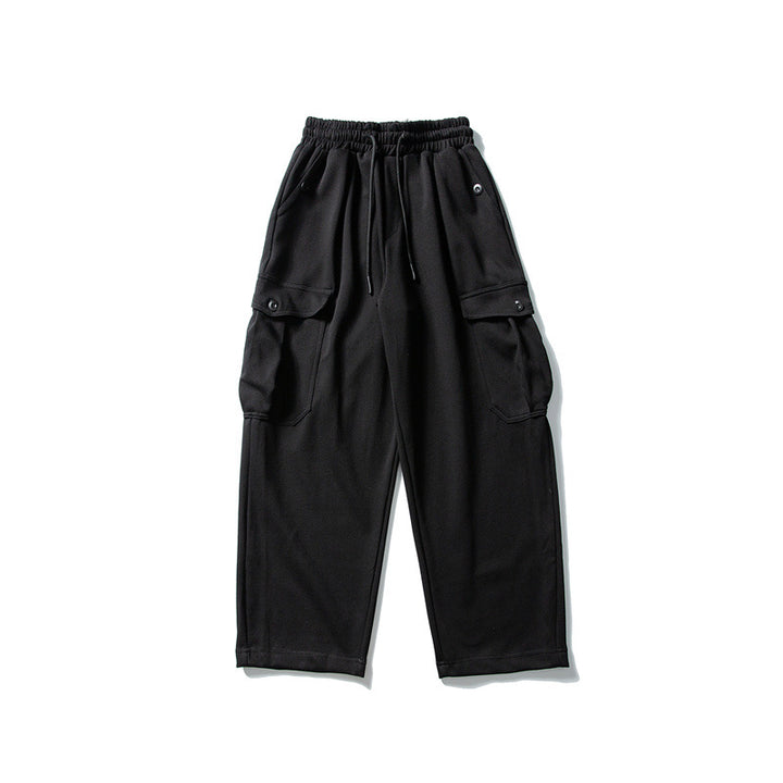 Herren Relaxed-Fleece-Cargohose mit elastischem Kordelbund und Utility-Taschen Echoarchiv