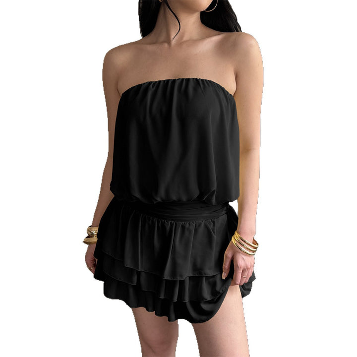 Damen Voluminöses Minikleid mit Rüschendetails Echo Archiv