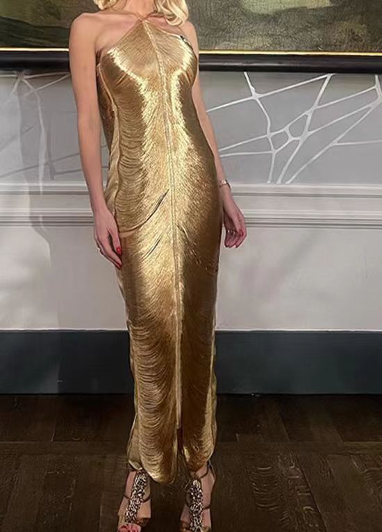 Damen Langkleid mit raffiniertem Schlitz und elegantem Kragen Echo Archiv