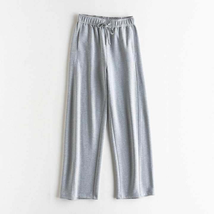 Damen Elastische Wide-Leg Freizeit-Hose mit Tunnelzug und Bügelfalte Echo Archiv