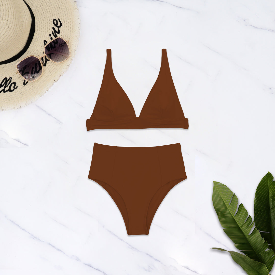 Damen Hochgeschnittener Bikini mit tiefem V-Ausschnitt Echo Archiv
