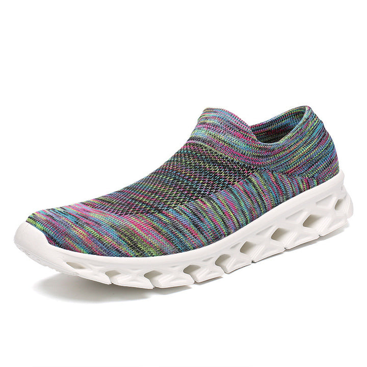 Unisex Leichter Slip-On Strick-Freizeitschuh mit wabenförmiger Hohlkammer-Sohle Echoarchiv