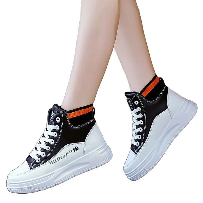 Damen Hohe Sneakers mit rutschfester Profilsohle und modischem Strickkragen Echo Archiv