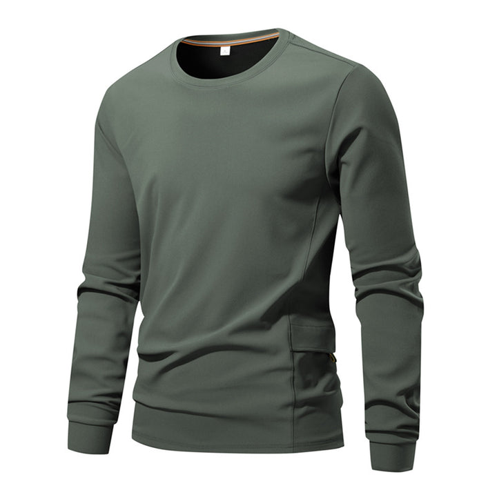 Herren Atmungsaktives Langarm-Technikshirt mit Rundhals und seitlicher Utility-Tasche Echo Archiv