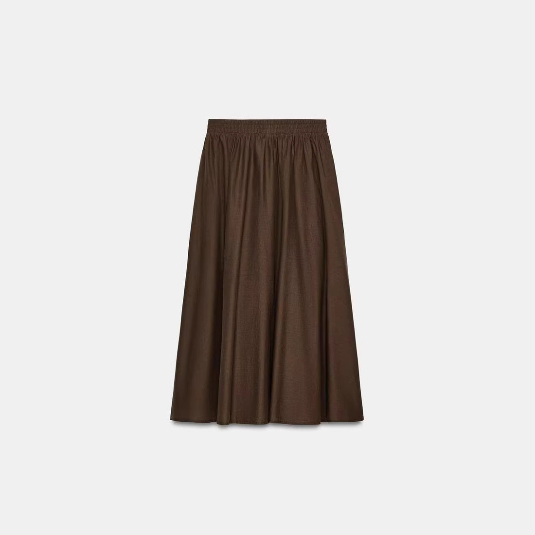 Damen Weicher A-Linien-Midirock mit elastischem Gummibund und fließender Chiffon‑Optik Echoarchiv