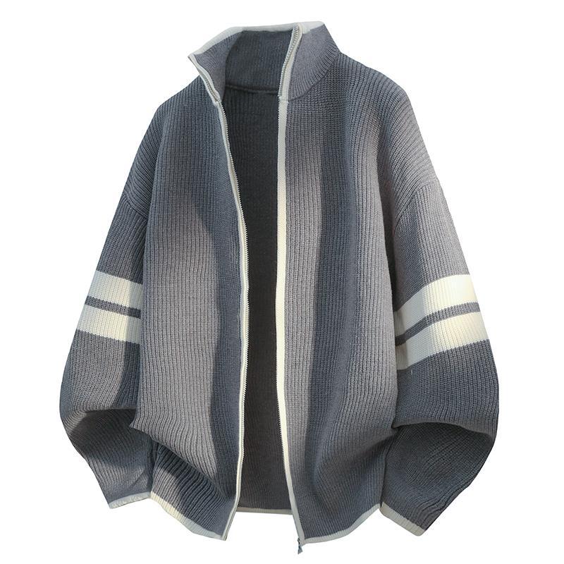 Unisex nan oversized Strickjacke mit Reißverschluss und Stehkragen Echo Archiv