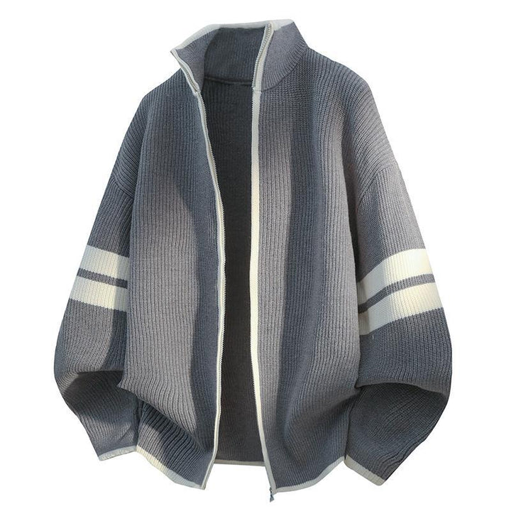 Unisex nan oversized Strickjacke mit Reißverschluss und Stehkragen Echo Archiv