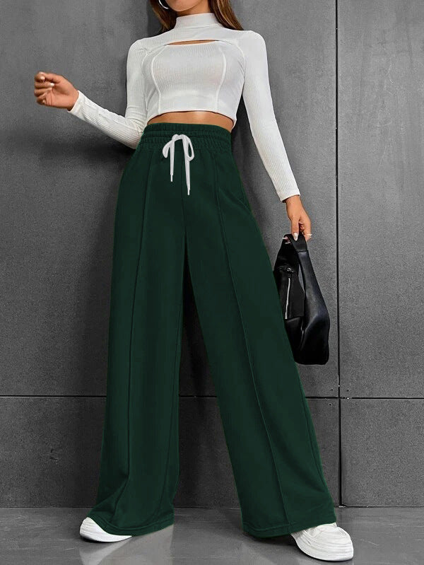 Damen Lässige weite Sweatpants mit verstellbarem Bund Echo Archiv