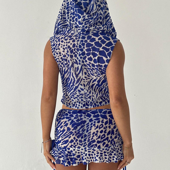 Damen sportliches Bikiniset mit Kapuze und verspieltem Rüschen-Design Echo Archiv