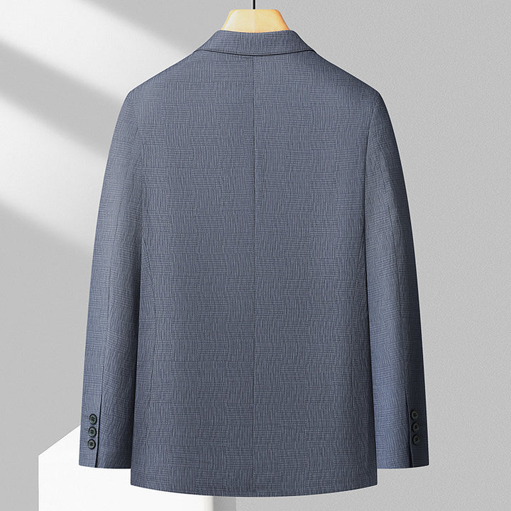 Herren eleganter Blazer mit strukturiertem Gewebe und praktischen Taschen Echoarchiv