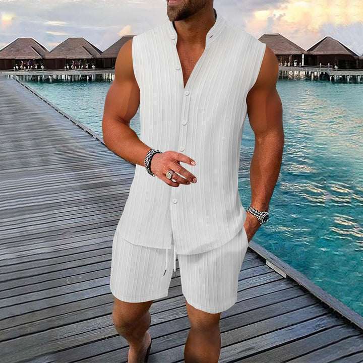 Männer Freizeit Ärmelloses Sommer Lounge Set Echoarchiv