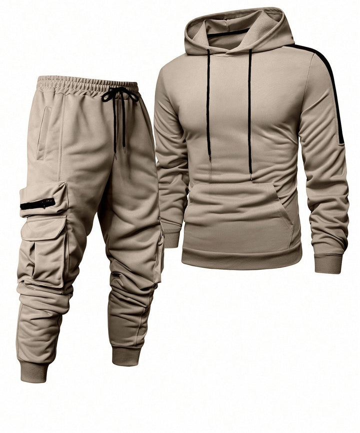 Herren Komfortables Hoodie- und Jogginghosen-Set mit praktischen Taschen Echoarchiv