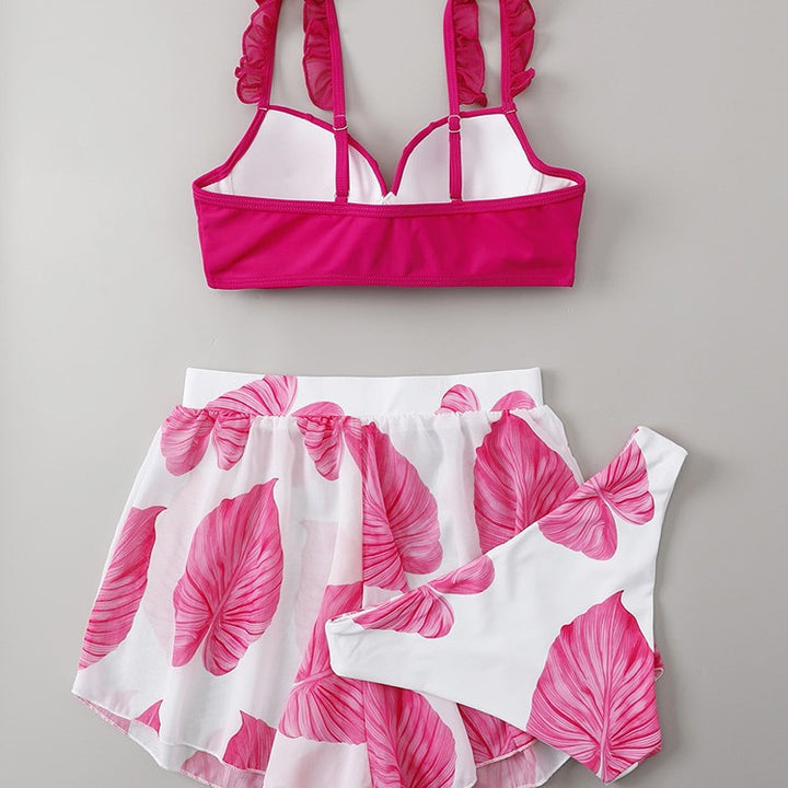 Damen Bikiniset mit Rüschen und floralem Design Echo Archiv